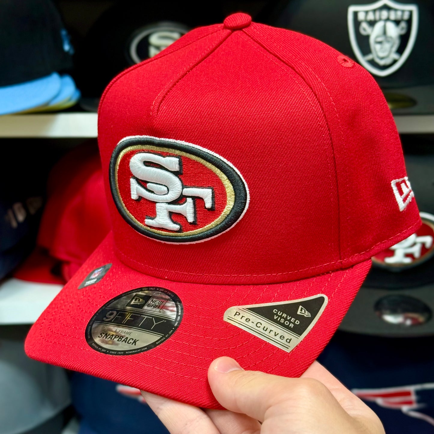 New Era San Francisco 49ers Super Bowl Patch A-Frame 9FIFTY Snapback Red