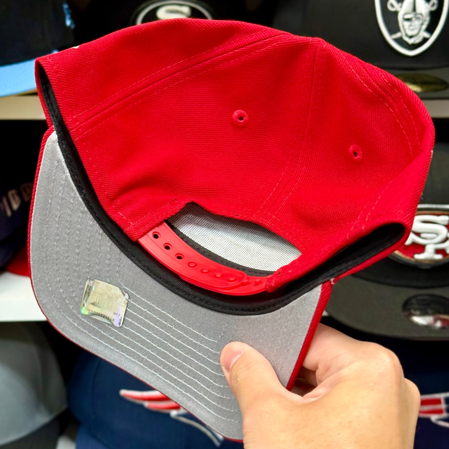 New Era San Francisco 49ers Super Bowl Patch A-Frame 9FIFTY Snapback Red