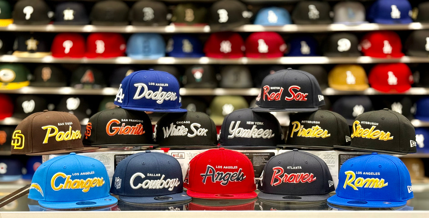 New Era 9FIFTY Atlanta Braves Script Snapback | Navy