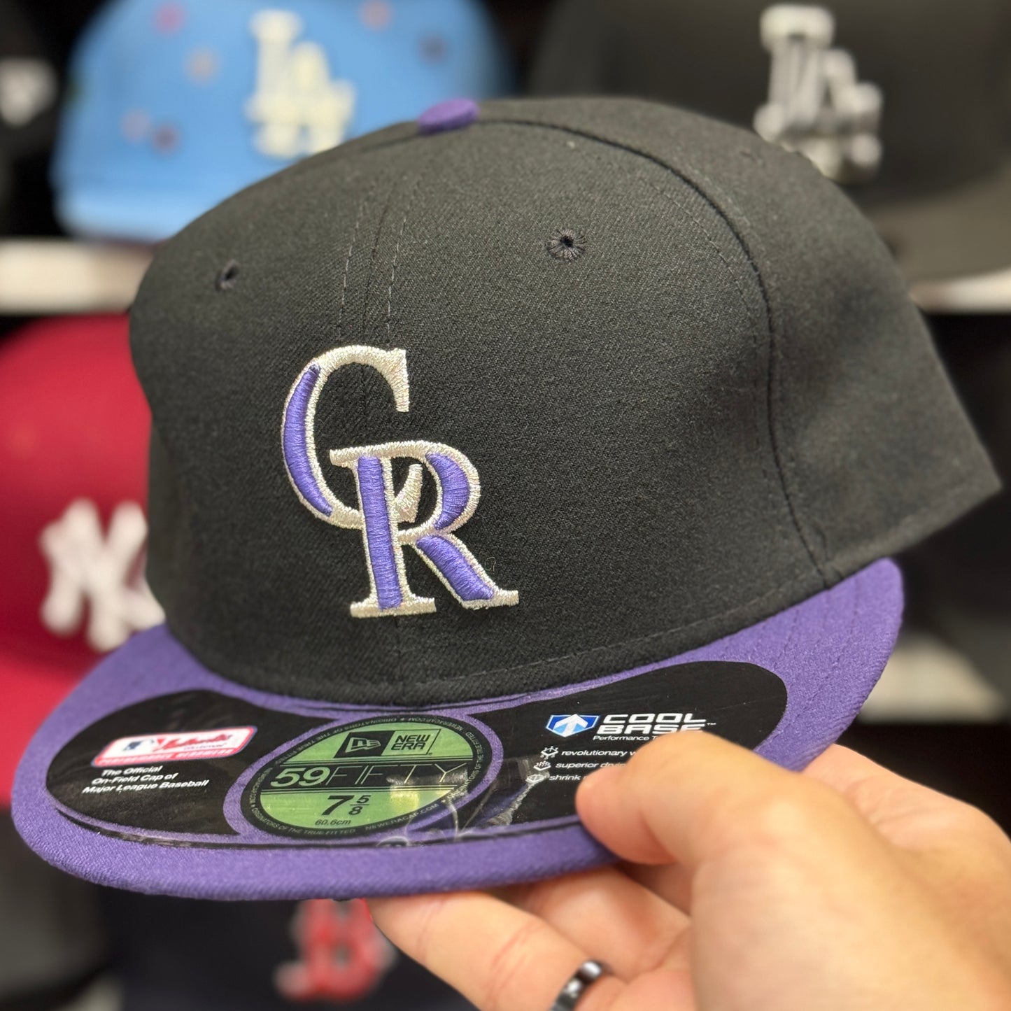 New Era Colorado Rockies Black/Purple 59FIFTY Fitted Hat