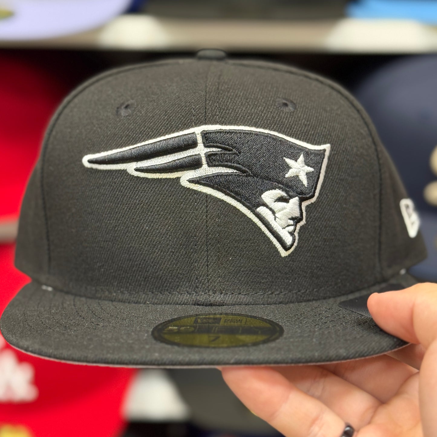 New Era New England Patriots Black 59FIFTY Fitted Hat