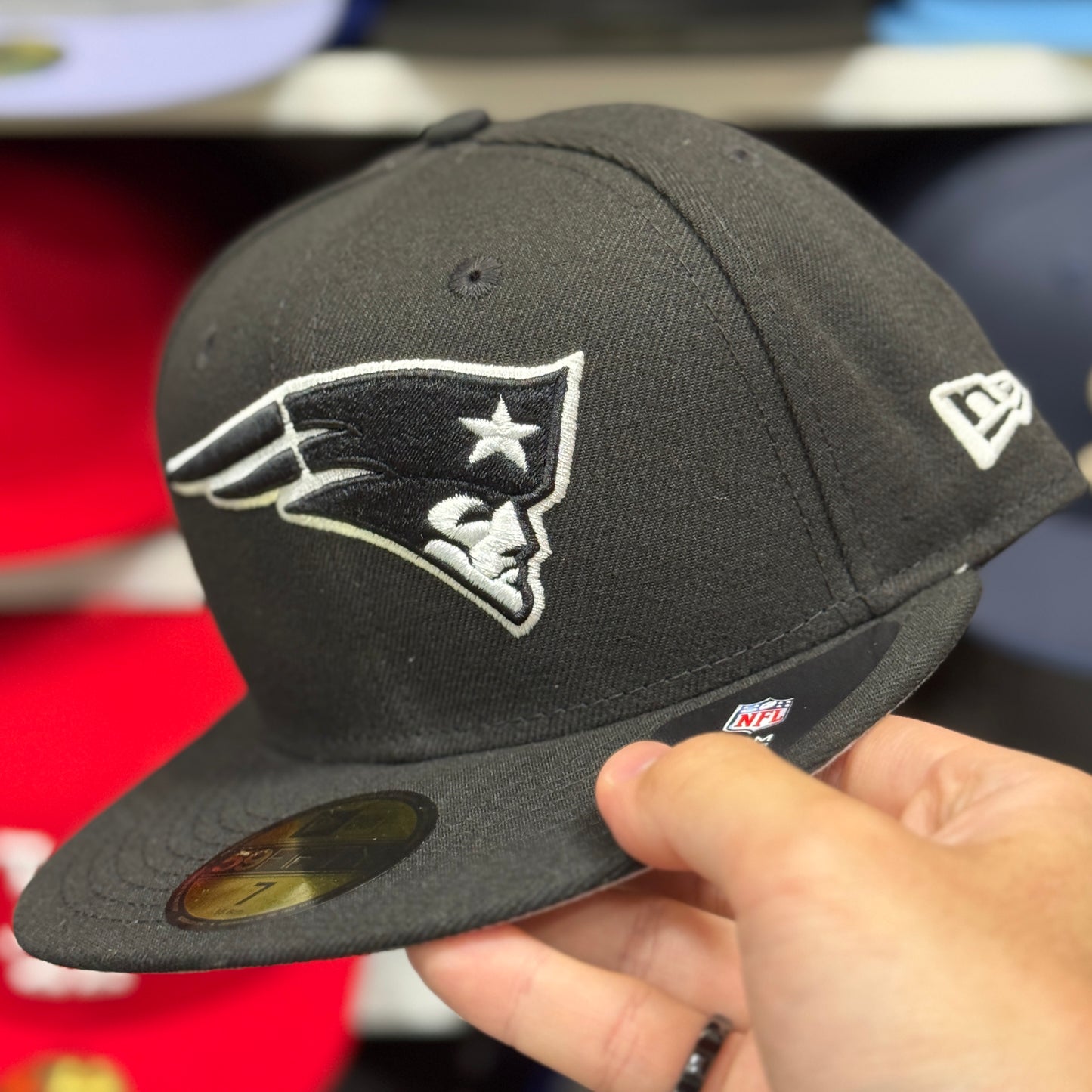 New Era New England Patriots Black 59FIFTY Fitted Hat