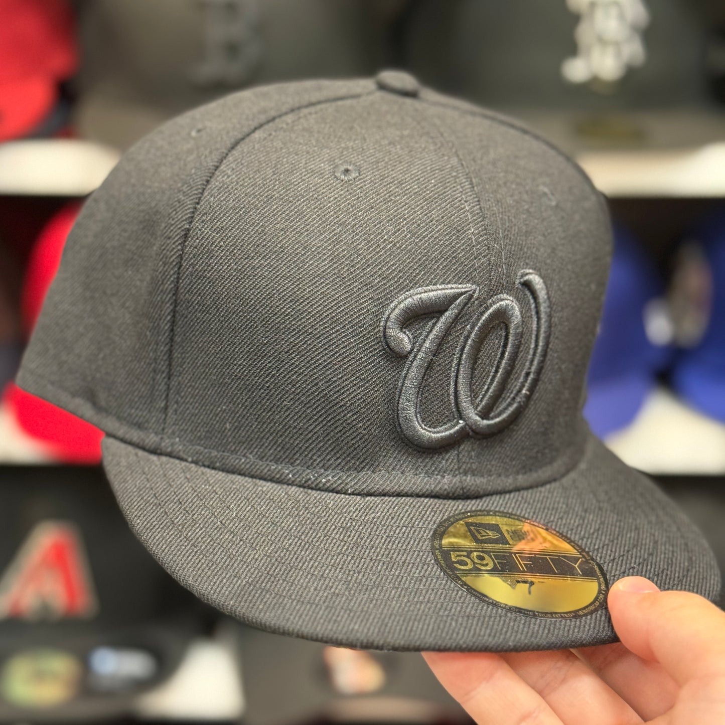 New Era Washington Nationals Black/Black 59FIFTY Fitted Hat