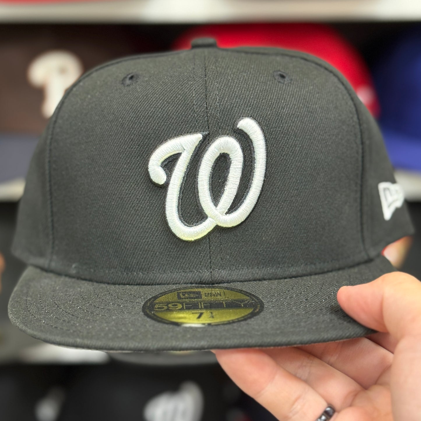 New Era Washington Nationals Black/White 59FIFTY Fitted Hat