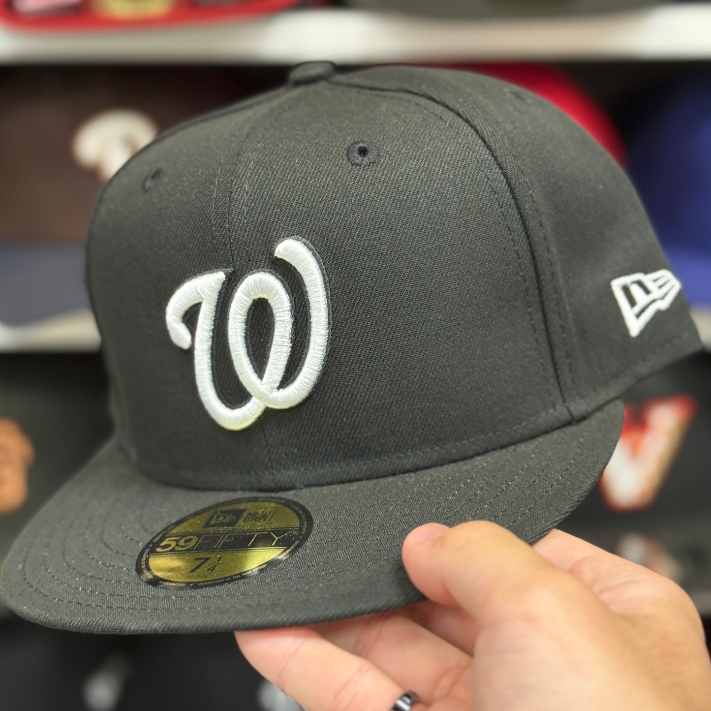 New Era Washington Nationals Black/White 59FIFTY Fitted Hat
