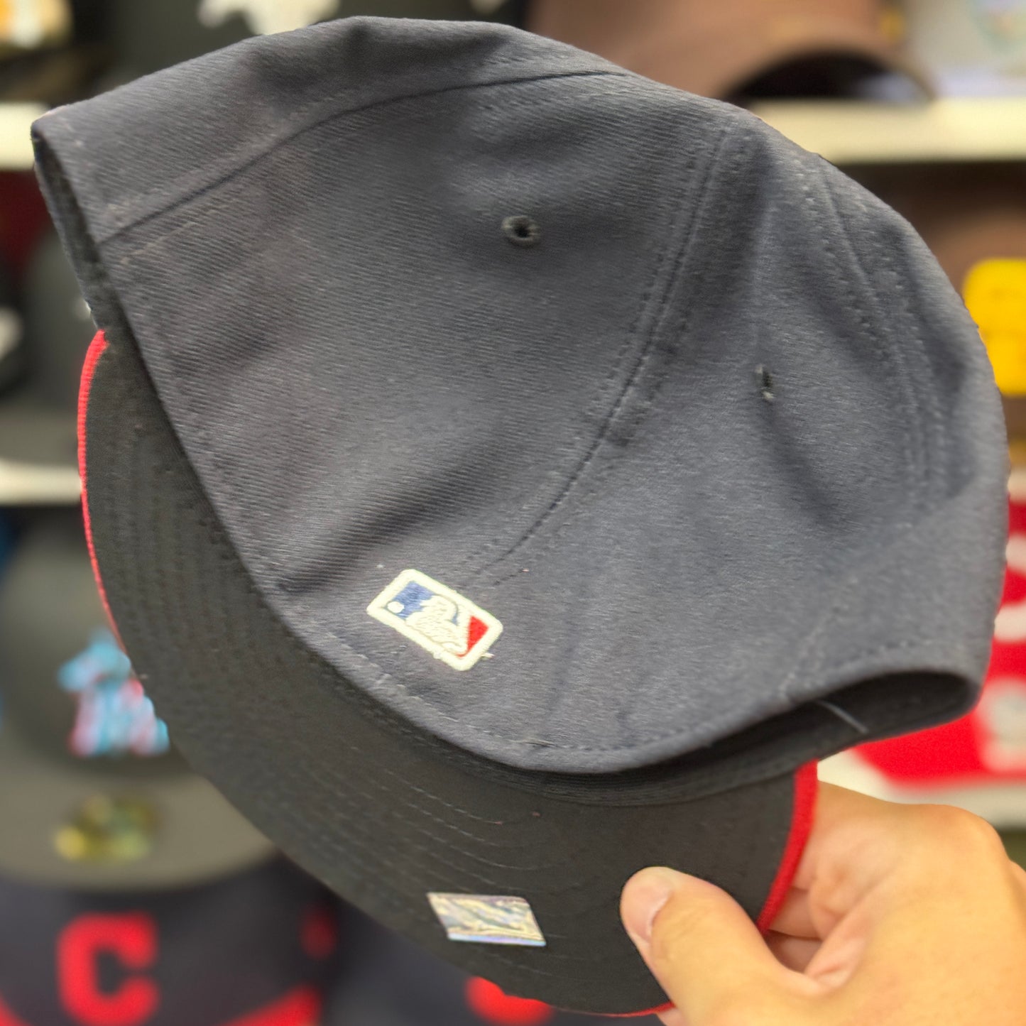 New Era Cleveland Indians 'C Logo' Navy/Red 59FIFTY Fitted Hat