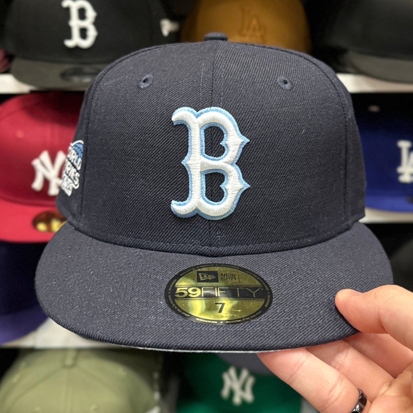 Boston Red Sox MLB 'World Series' Patch | New Era 59FIFTY Fitted Cap | Navy