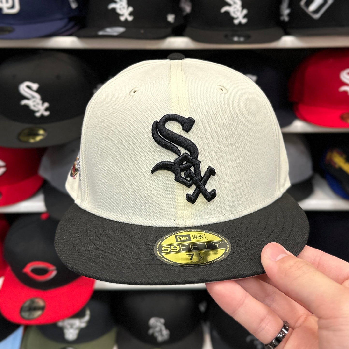 Chicago White Sox MLB World Series Patch | New Era 59FIFTY Fitted Cap | Crème/Black