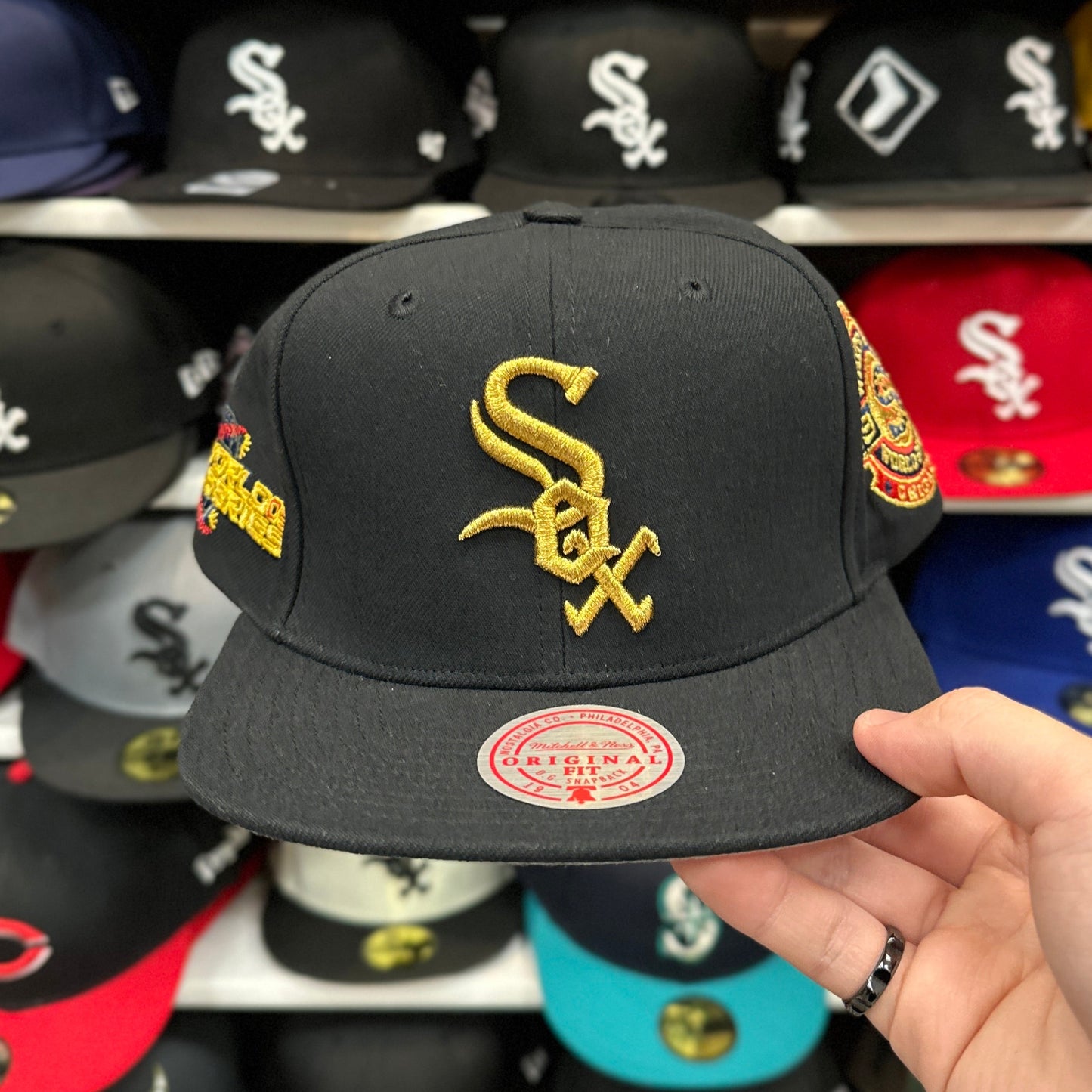 Chicago White Sox 'Celebratory Patches' Mitchell & Ness Snapback Black