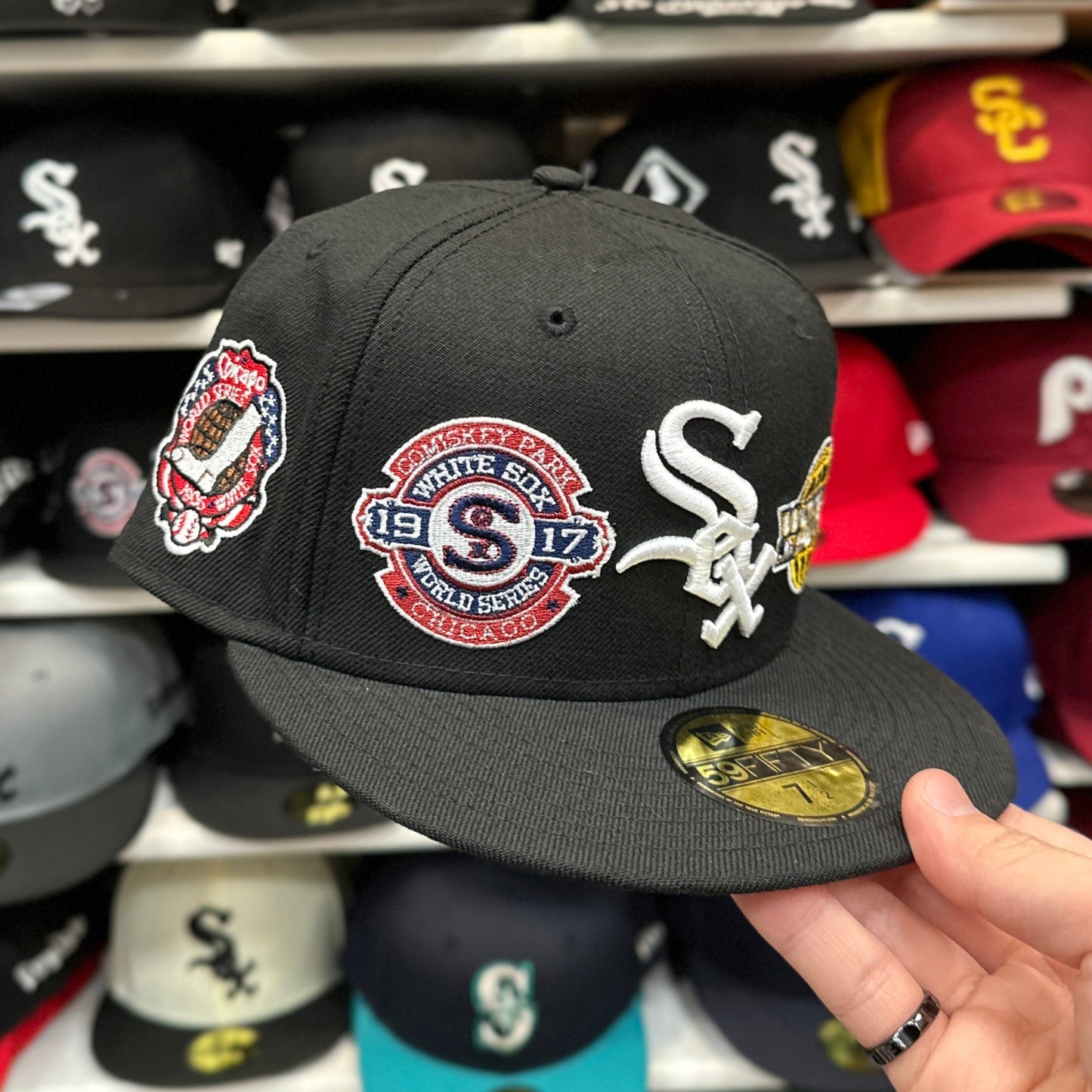 Chicago White Sox MLB 'Celebratory' Patches | New Era 59FIFTY Fitted Cap | Black