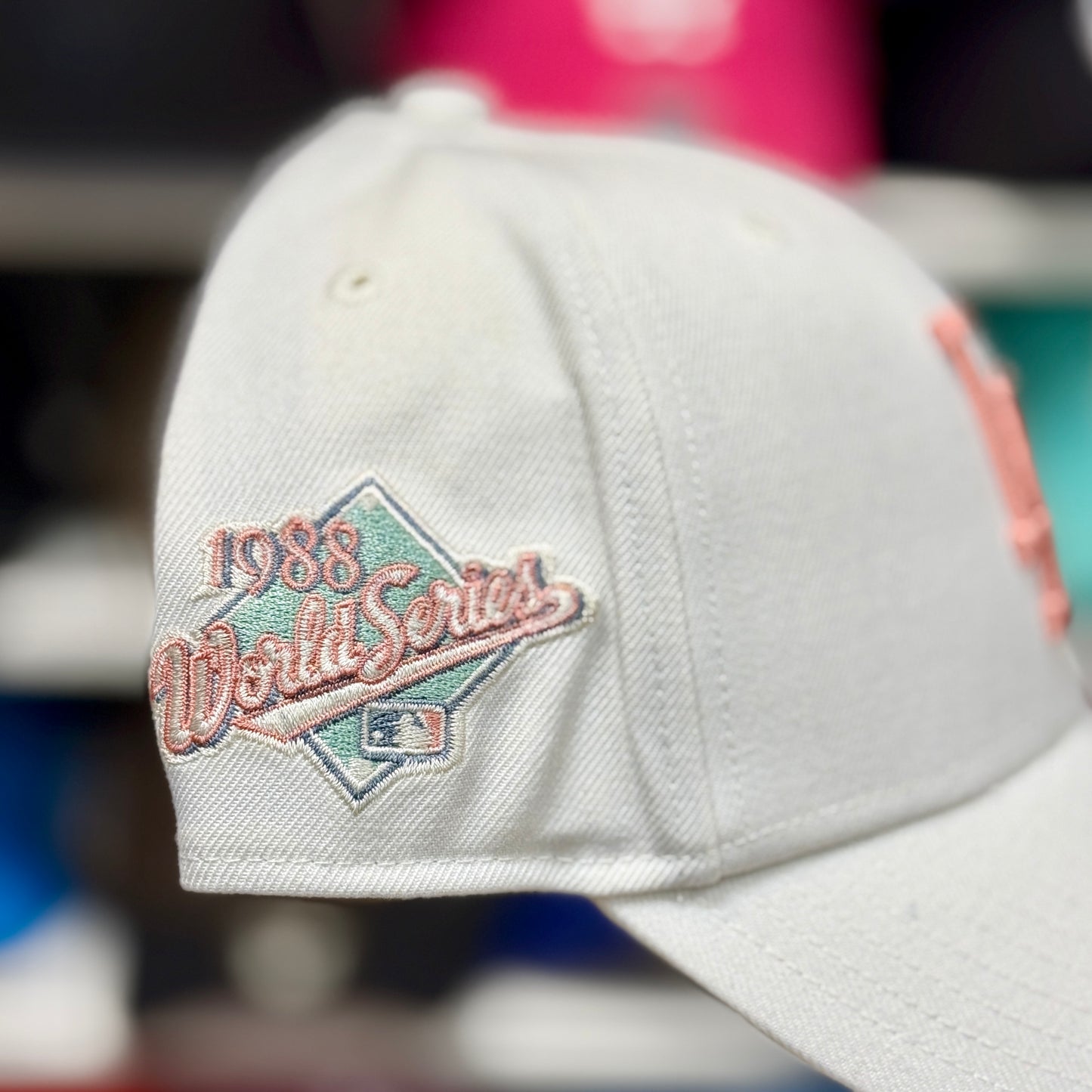 LA Dodgers World Series Snapback Cap '47 Brand White/Rose Gold