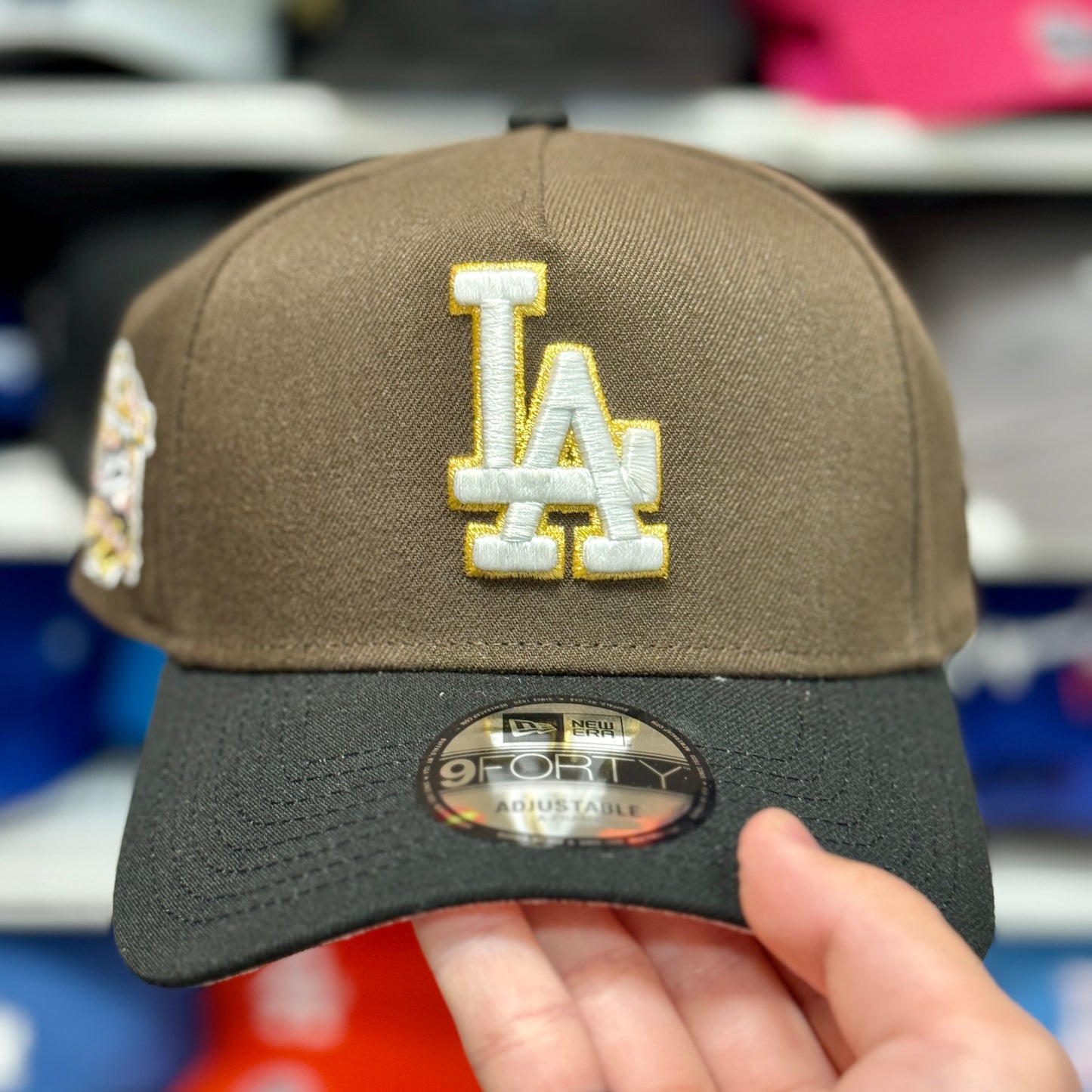 New Era A-Frame Dodgers 46th Anniversary 9FORTY Snapback Brown/Black/Gold