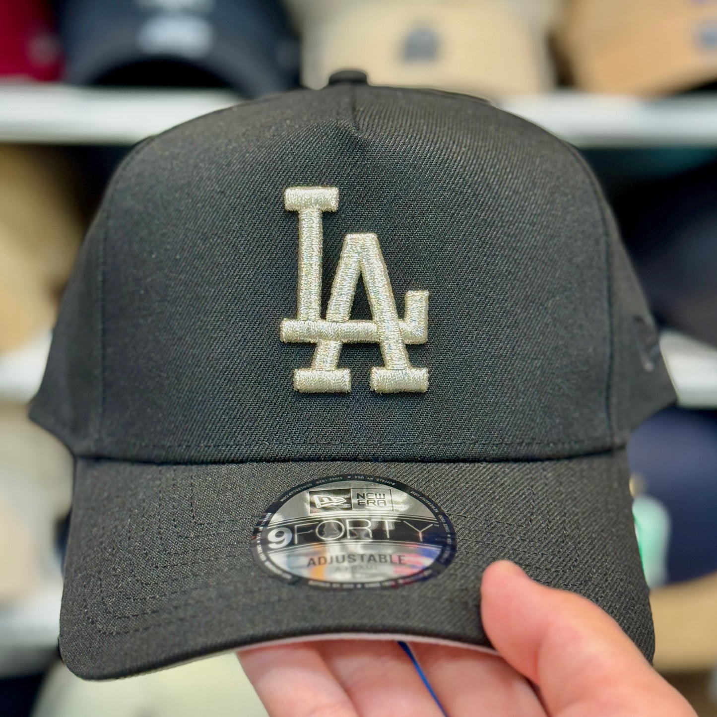 New Era Los Angeles Dodgers Silver Stitch A-Frame 9FORTY Snapback Black