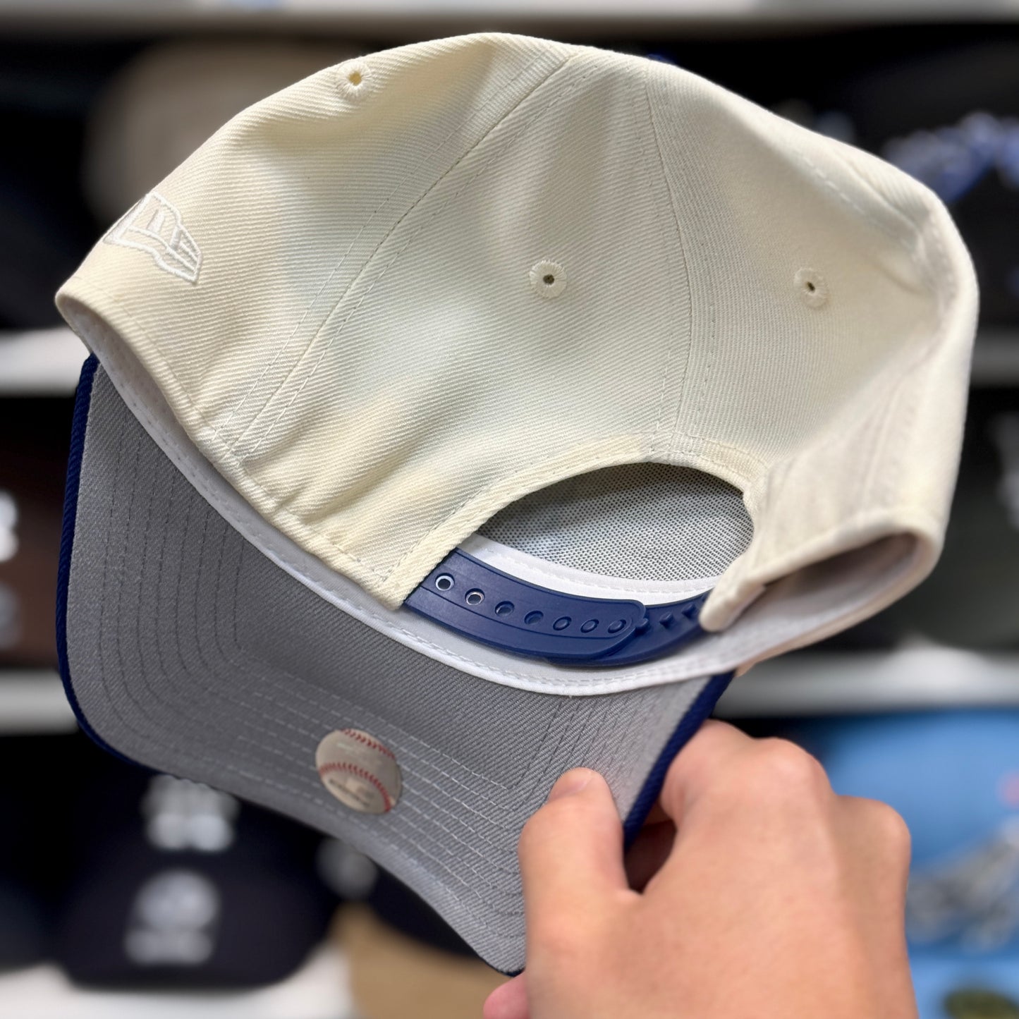 New Era Los Angeles Dodgers '50/50 Shohei Ohtani' A-Frame 9FORTY Snapback Creme/Blue/Chrome