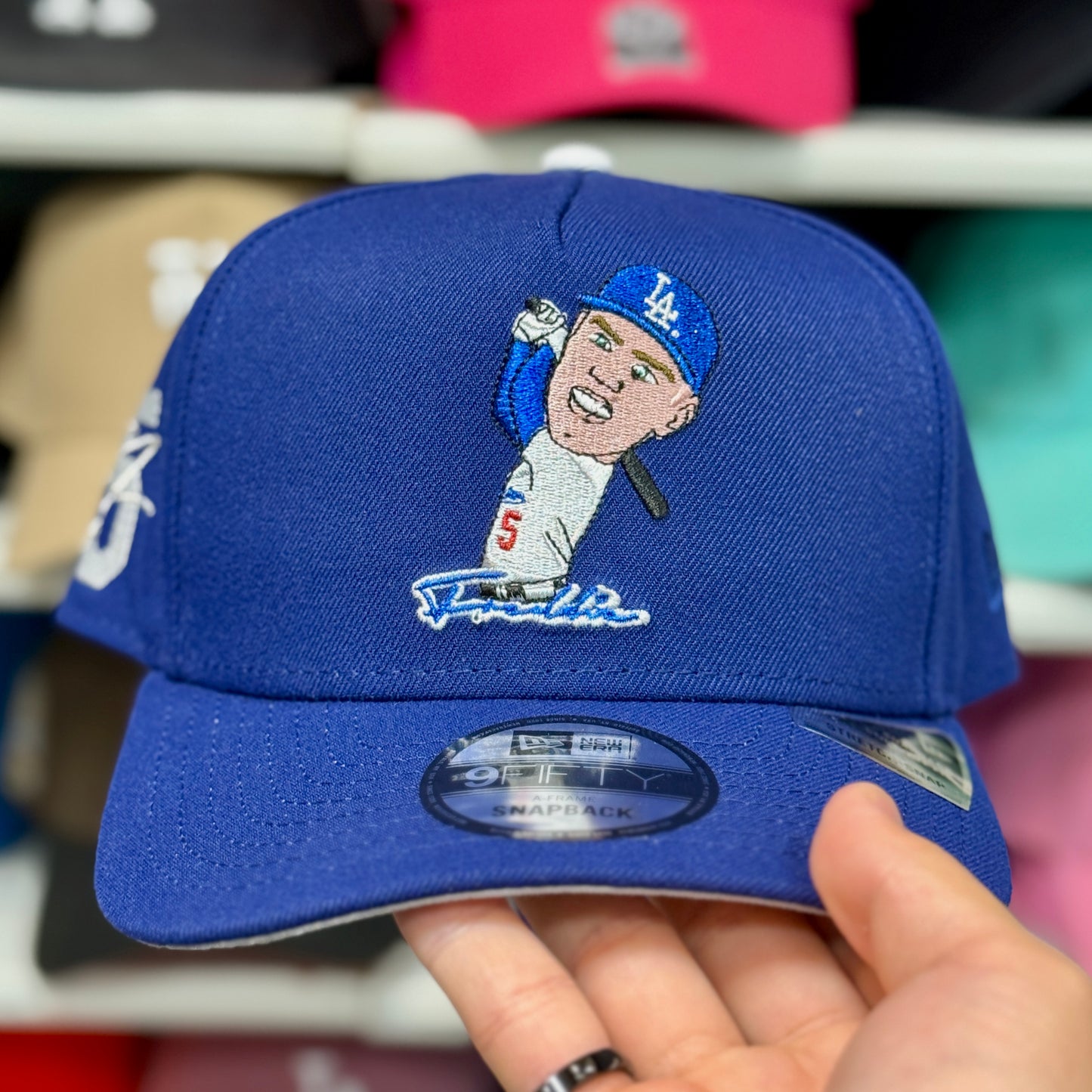 New Era LA Dodgers #5 Freddie Freeman Signature A-Frame 9FIFTY Snapback Blue