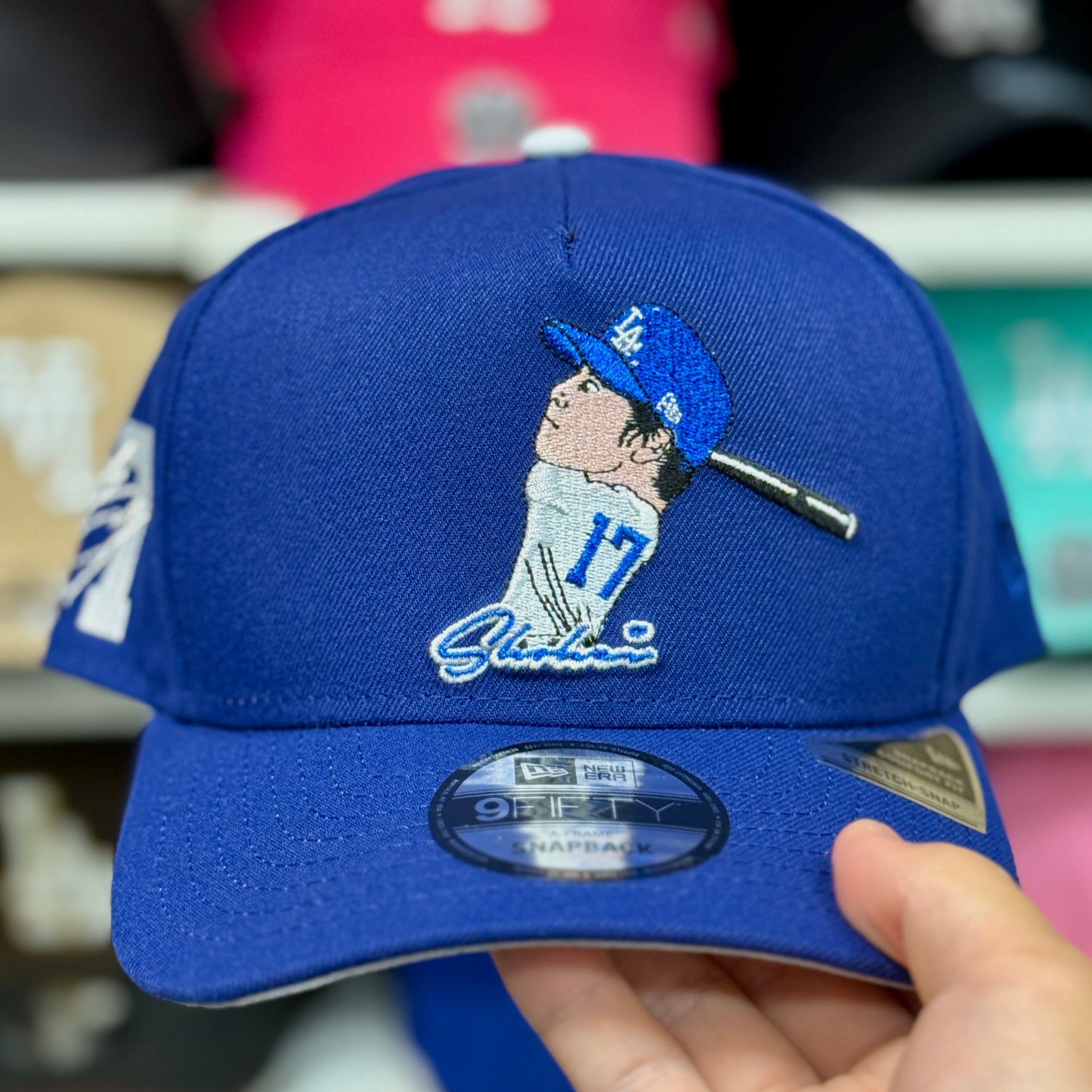 New Era Los Angeles Dodgers '#17 Shohei Ohtani Signature' A-Frame 9FIFTY Snapback Blue