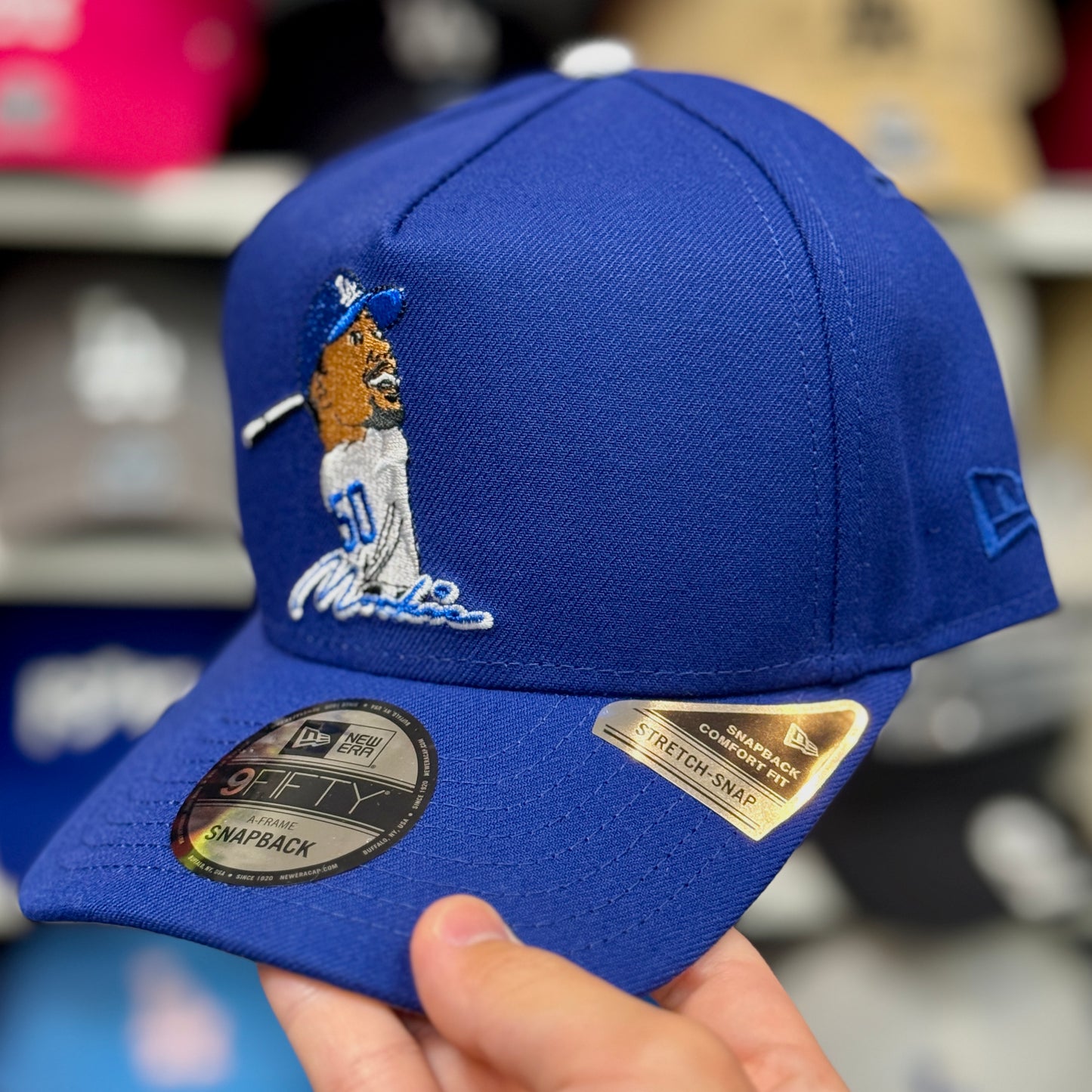 New Era Los Angeles Dodgers '#50 Mookie Betts Signature' A-Frame 9FIFTY Snapback Blue
