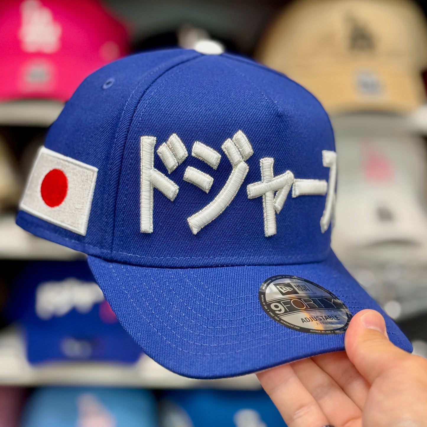 New Era Los Angeles Dodgers 'Large Japanese Kanji' A-Frame 9FORTY Snapback Blue