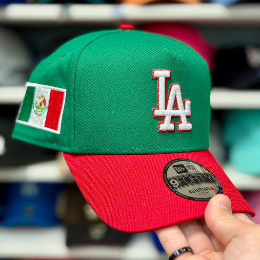 New Era Los Angeles Dodgers 'Mexico Pride' A-Frame Green/Red 9FORTY Snapback