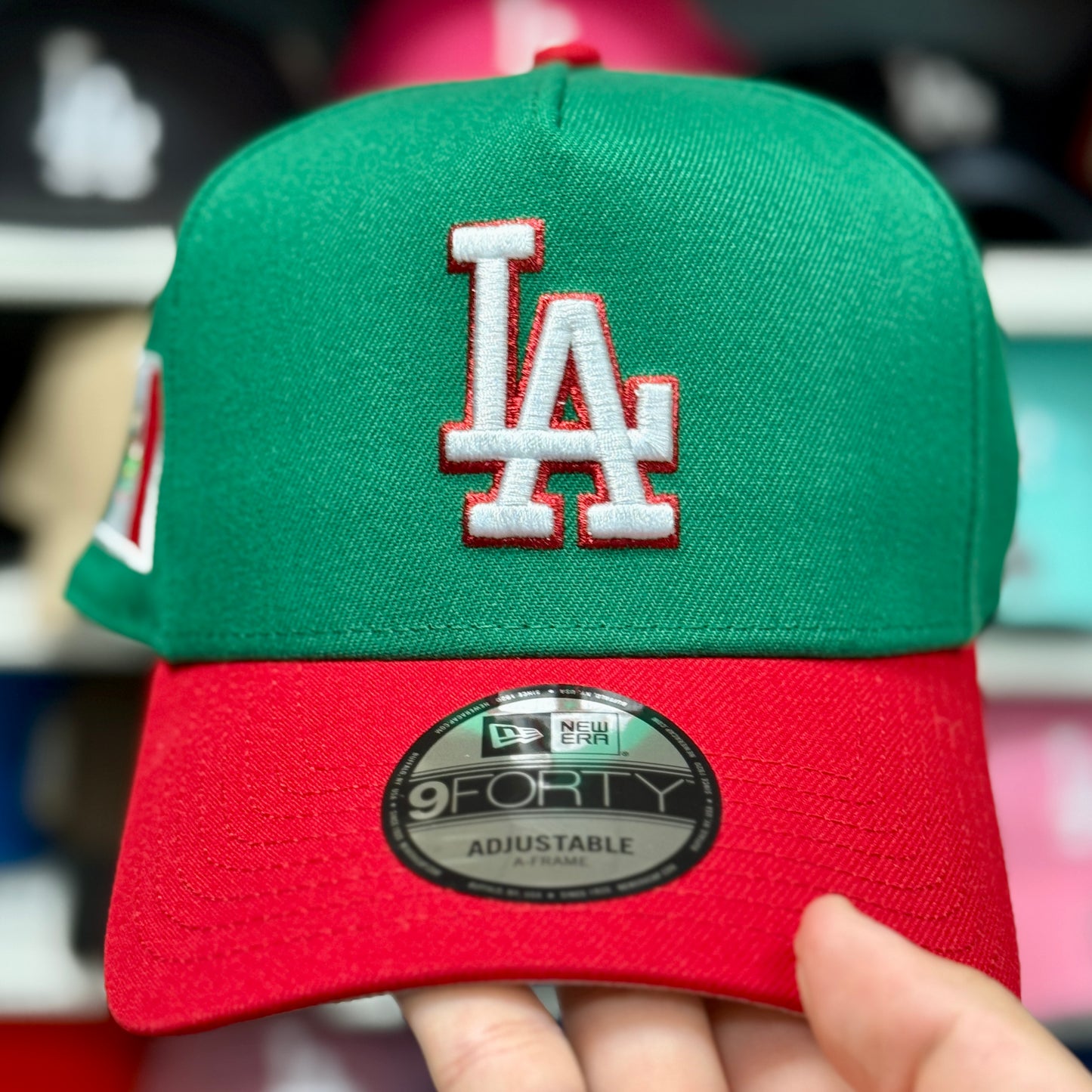 New Era Los Angeles Dodgers 'Mexico Pride' A-Frame Green/Red 9FORTY Snapback