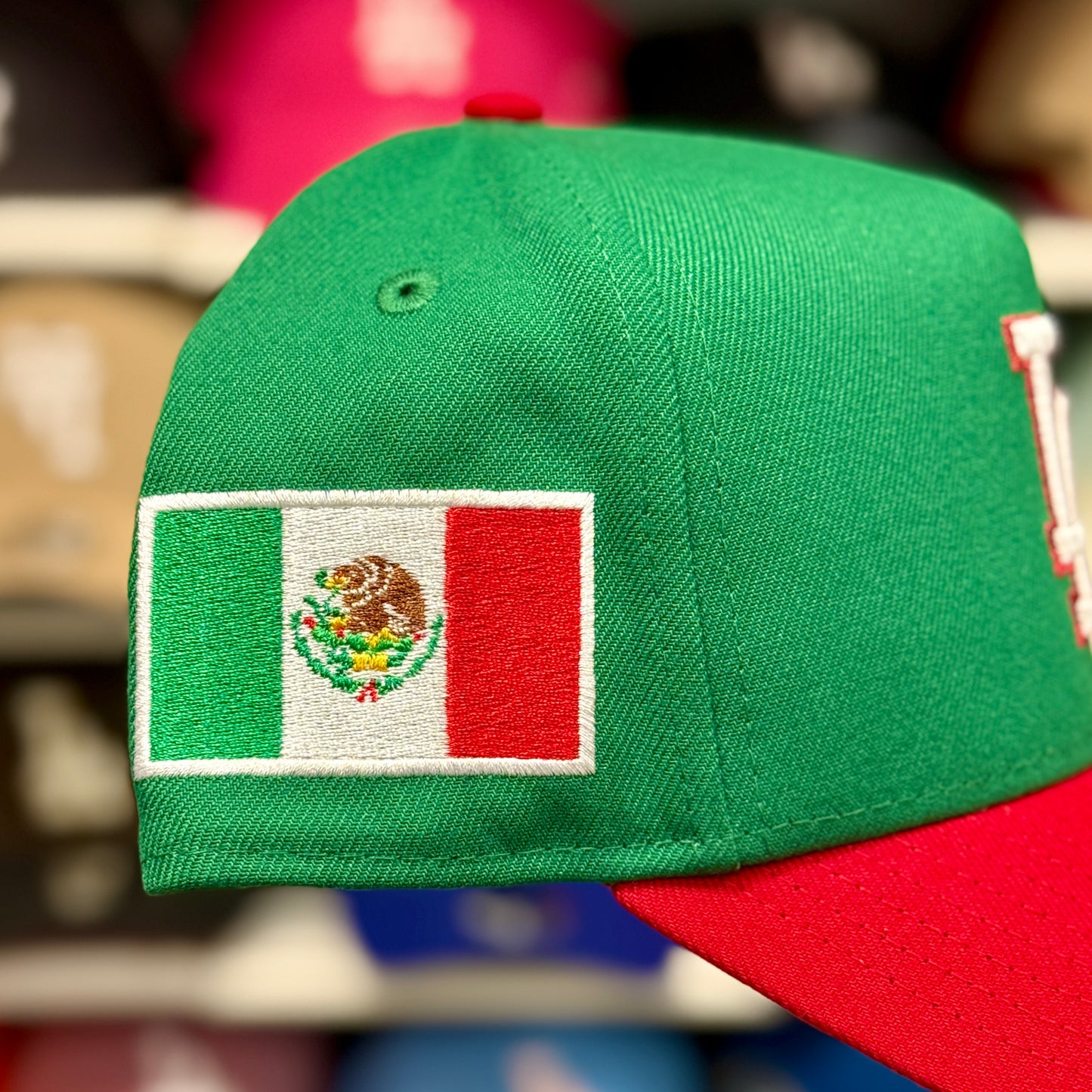 New Era Los Angeles Dodgers 'Mexico Pride' A-Frame Green/Red 9FORTY Snapback
