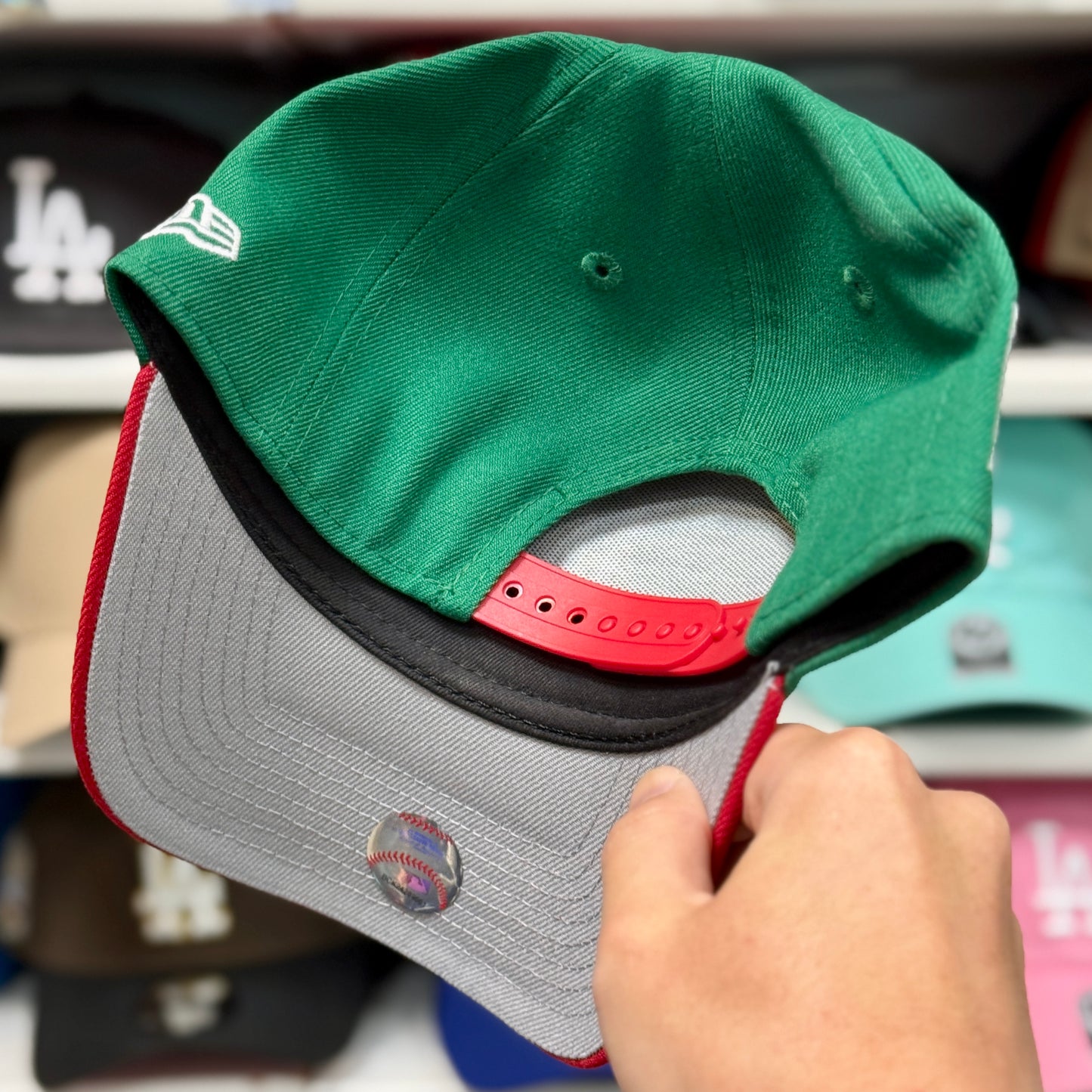 New Era A-Frame Dodgers Mexico 9FORTY Snapback Green/Red