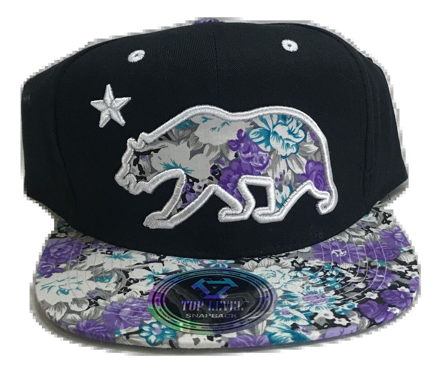Patterned California Republic Snapback Multi Color