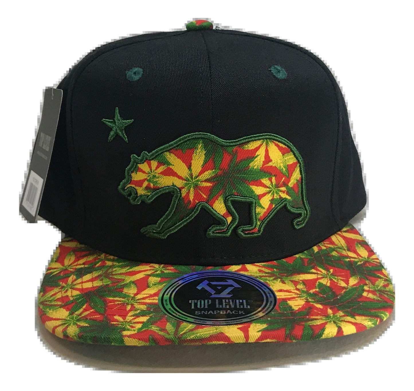 Patterned California Republic Snapback Multi Color