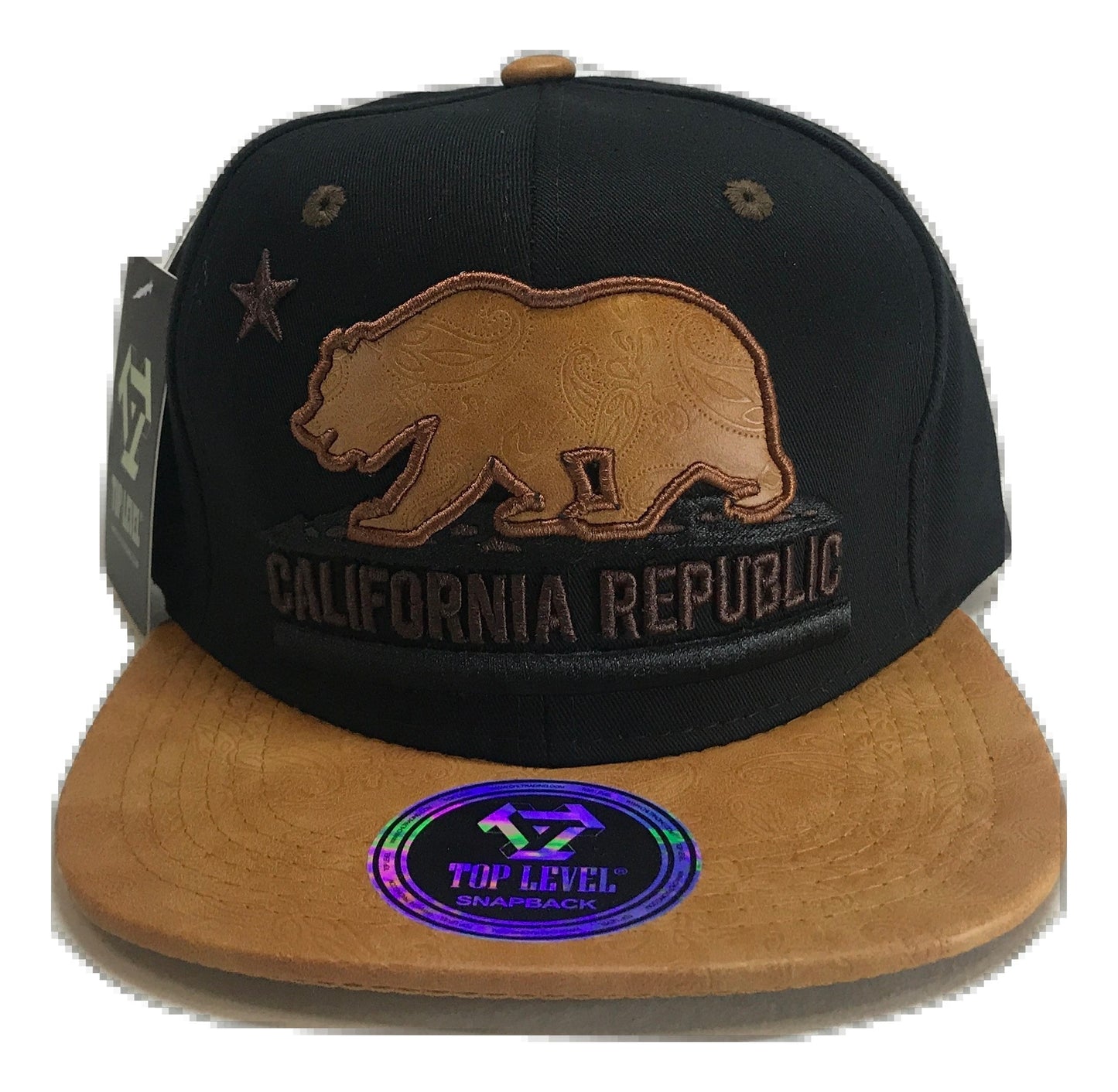 California Republic Leather Snapback (Colors)