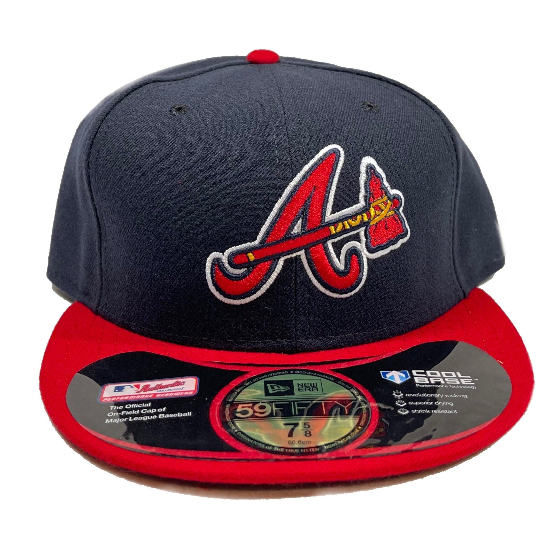 Men's New Era Navy/Red Atlanta Braves Home Authentic Collection On