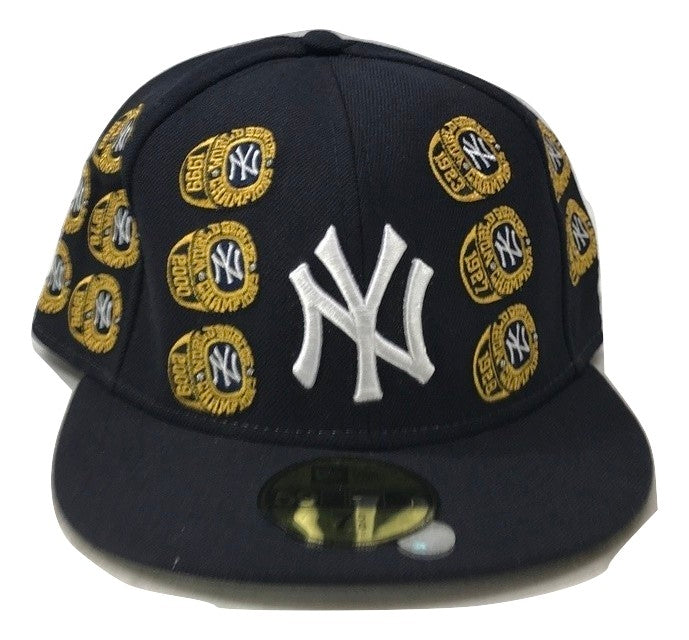 New York Yankees World Series Championships (Blue) Fitted – Cap