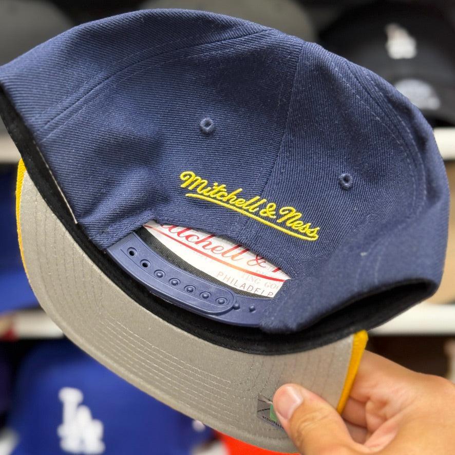 Indiana Pacers Blue/Yellow Mitchell & Ness Snapback - Product Image