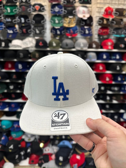 LA Dodgers MLB Snapback | '47 Brand Captain Adjustable Cap | White