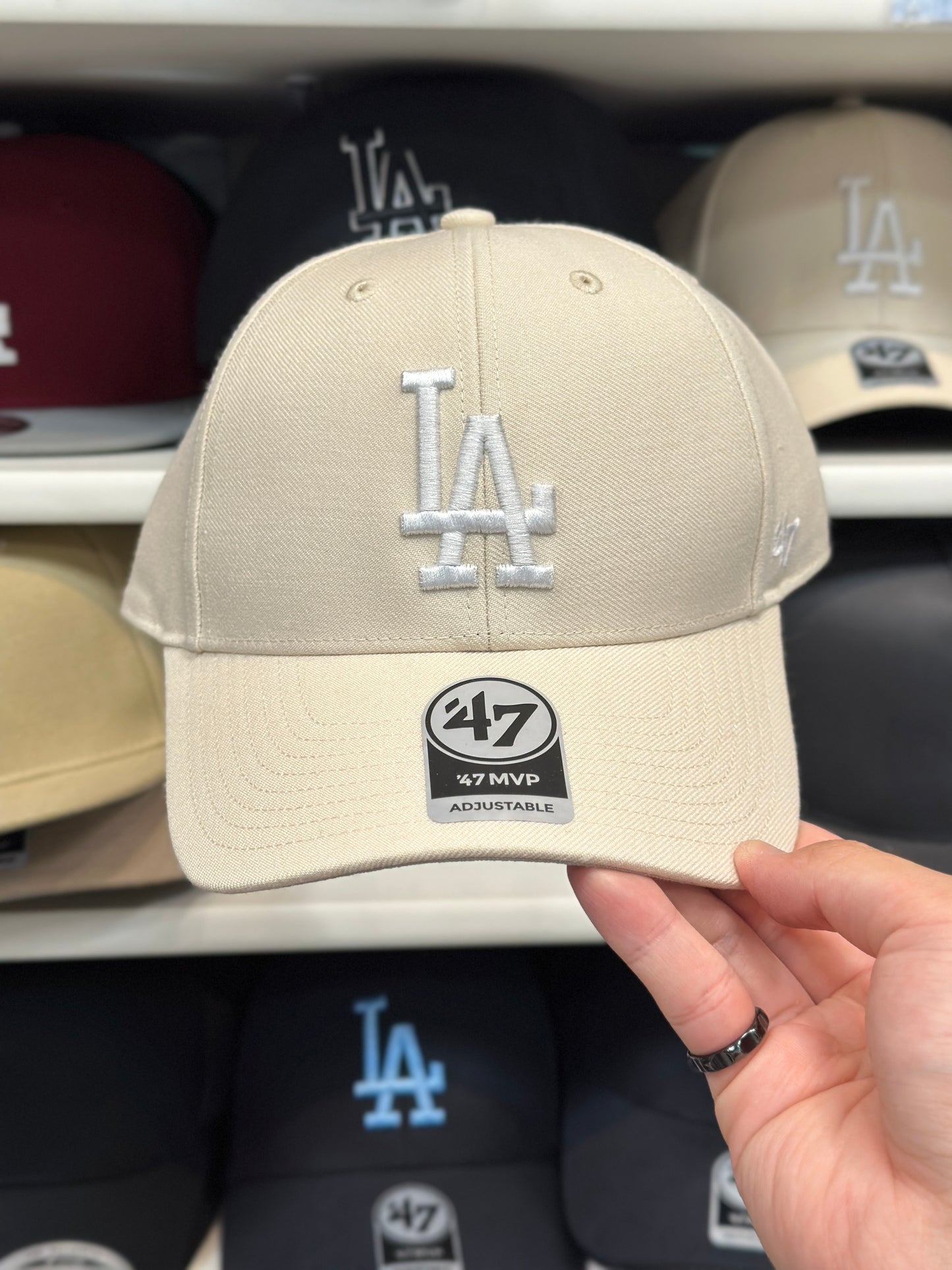 LA Dodgers MLB Ball Cap | '47 Brand MVP Adjustable Curve Cap | Color Options