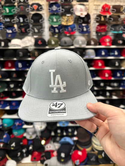 LA Dodgers MLB Snapback | '47 Brand Captain Adjustable Cap | Silver