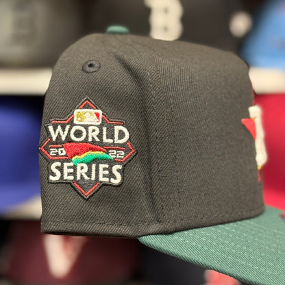 New Era Houston Astros '2022 World Series' A-Frame Black/Green 9FIFTY Snapback - Product Image