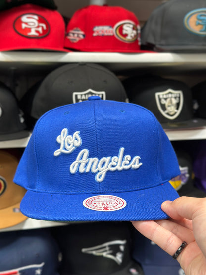 LA Lakers NBA Script | Mitchell & Ness Original Fit Snapback | Blue