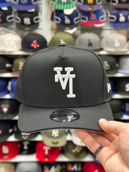 LA Dodgers MLB 'Upside Down Reverse Logo' A-Frame Cap | New Era 9FIFTY Adjustable Snapback | Black