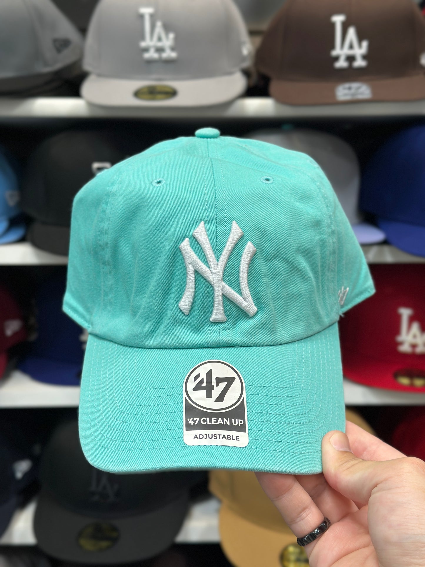 New York Yankees MLB Dad Cap | '47 Brand Clean Up Adjustable Curve Hat | Color Options