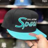 San Antonio Spurs Black/Turquoise Mitchell & Ness Snapback