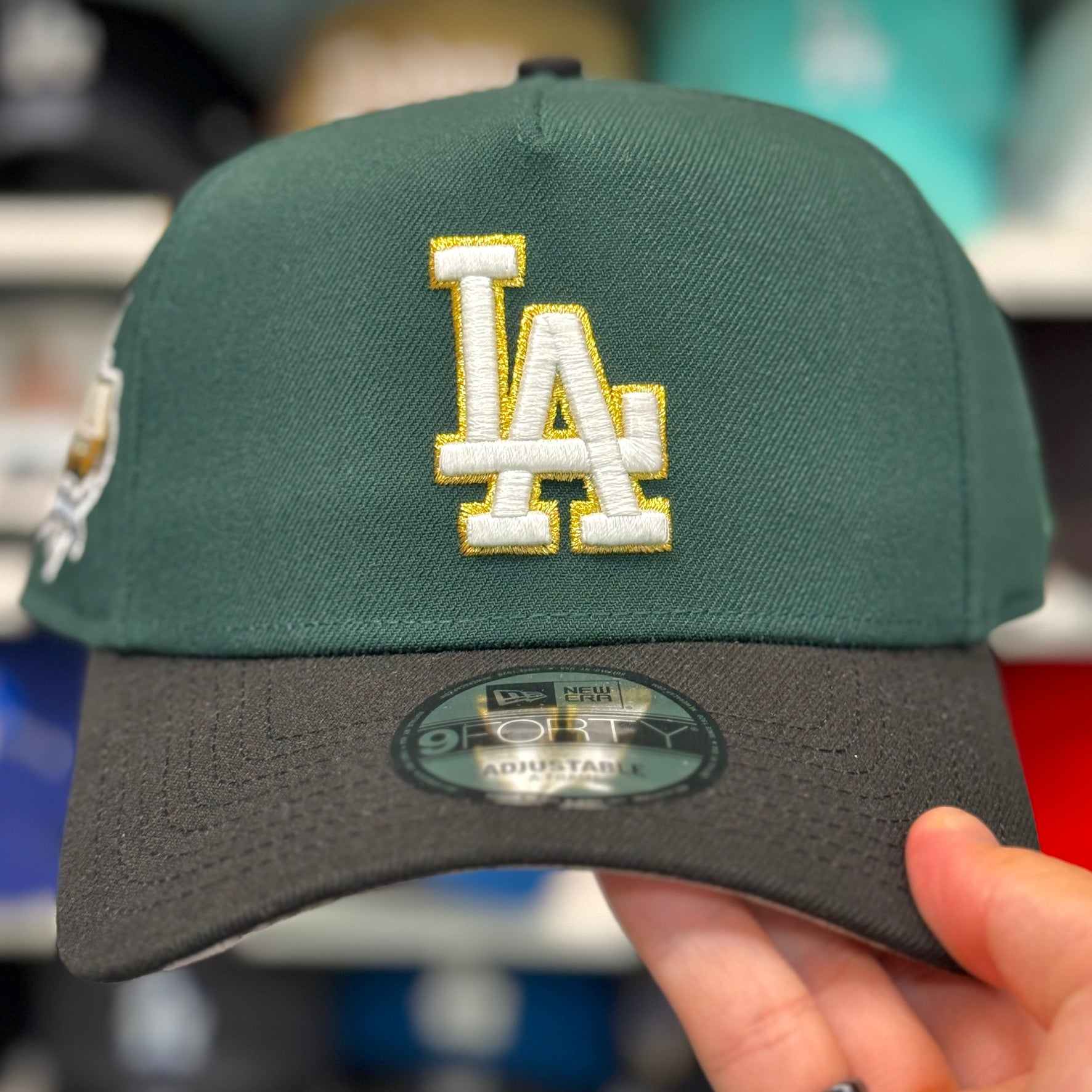 New Era Los Angeles Dodgers '40th Anniversary' A-Frame Dark Green/Black 9FORTY Snapback - Mistwood - Product Image