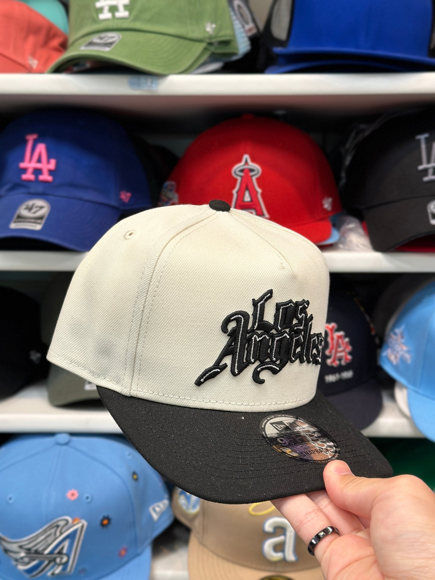 LA Clippers NBA A-Frame Cap | New Era 9FIFTY Adjustable Snapback | White/Black