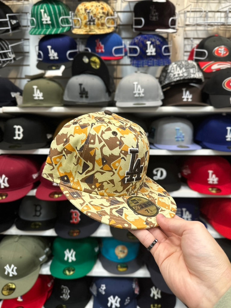 LA Dodgers MLB Vintage Logo Burst | New Era 59FIFTY Fitted Cap | Beige