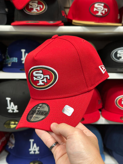 San Francisco 49ers NFL A-Frame Snapback | New Era 9FORTY Adjustable Snap | Red