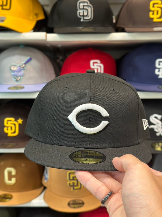 Cincinnati Reds MLB Fitted Cap | New Era 59FIFTY Sized Cap | Black