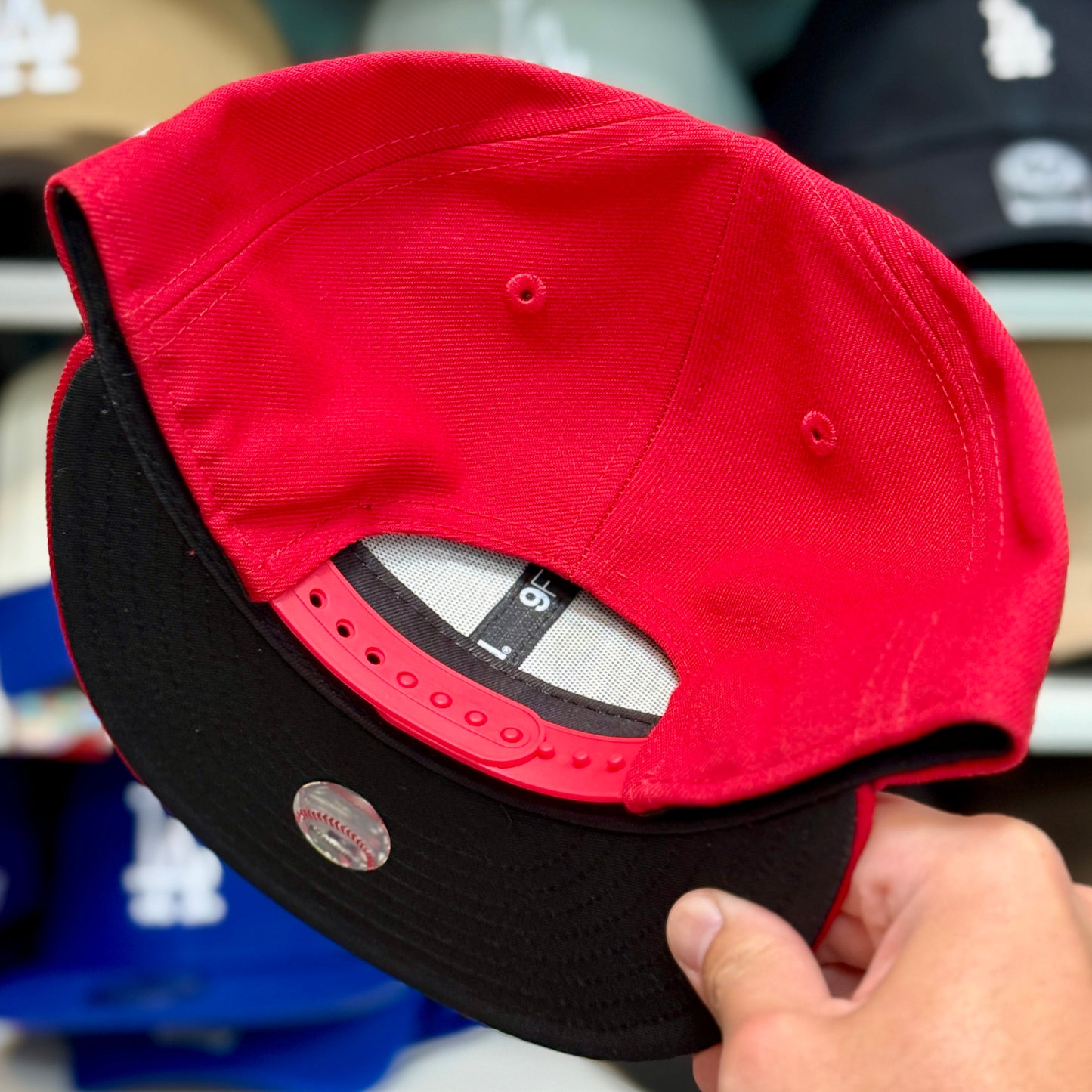New Era MLB 'Batter-man Logo' Red 9FIFTY Snapback