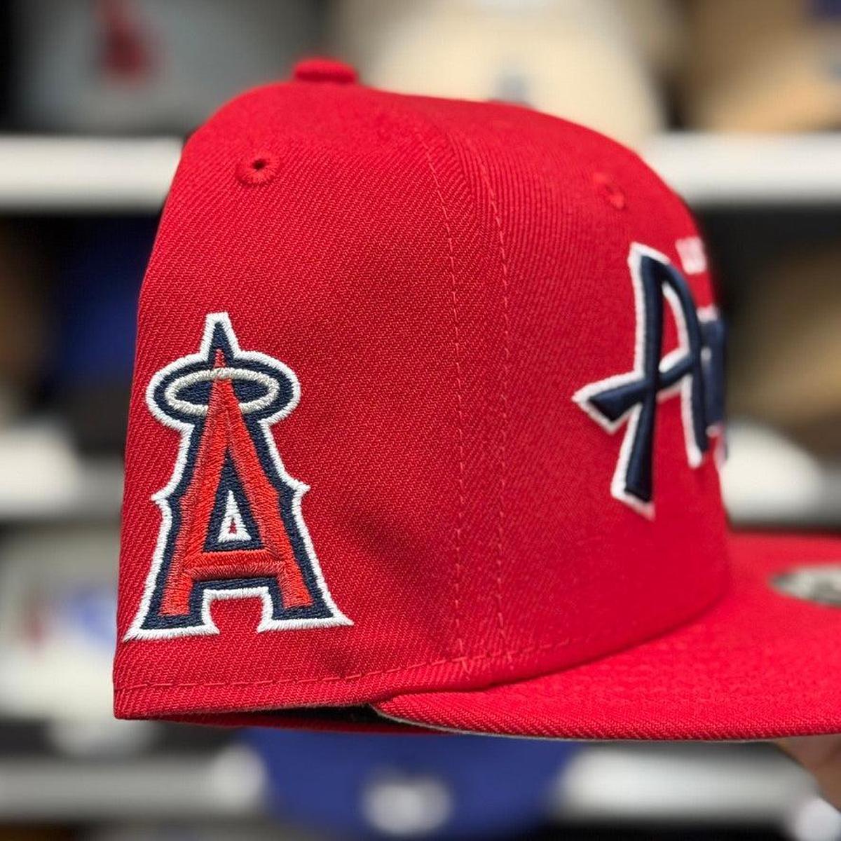 New Era Los Angeles Angels 'Script Logo' Red 9FIFTY Snapback - Product Image