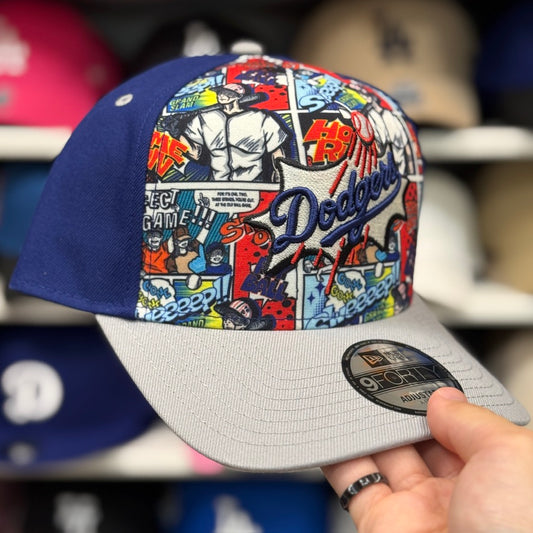 New Era Los Angeles Dodgers 'Diamond Hero Edition' A-Frame 9FORTY Snapback Blue Comic