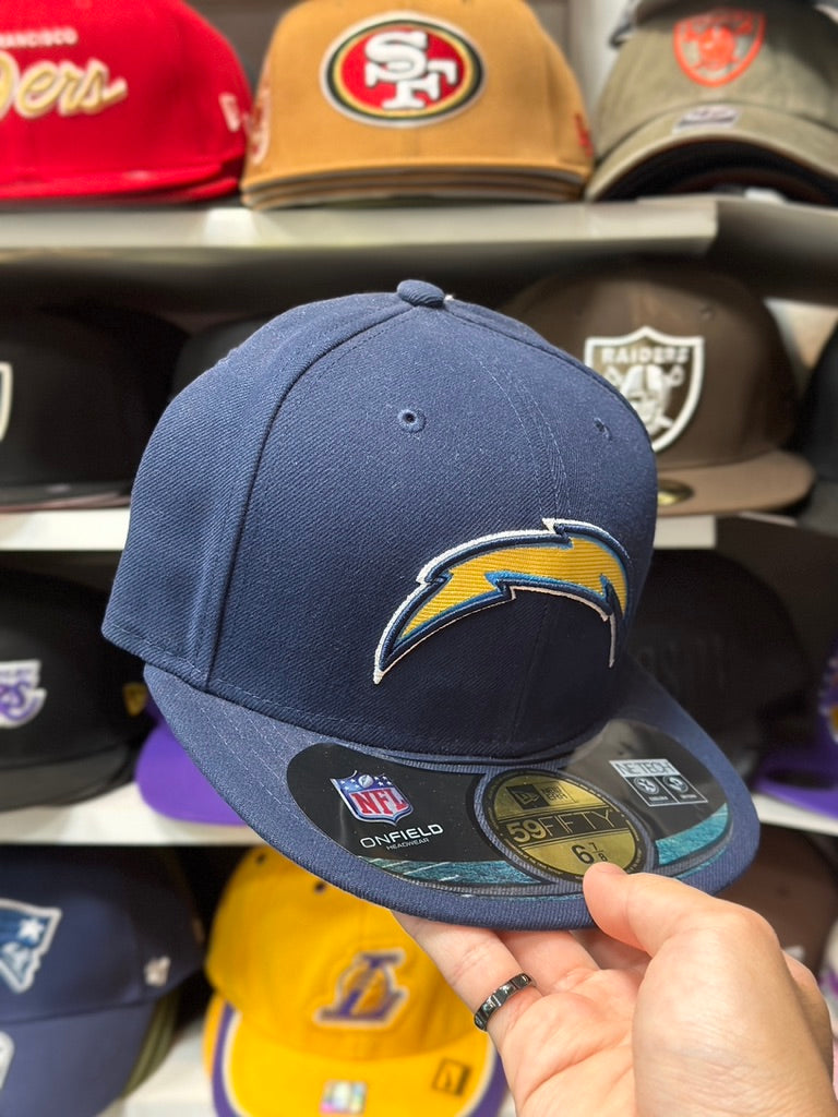 LA Chargers NFL Fitted Hat | New Era 59FIFTY Sized Cap | Blue