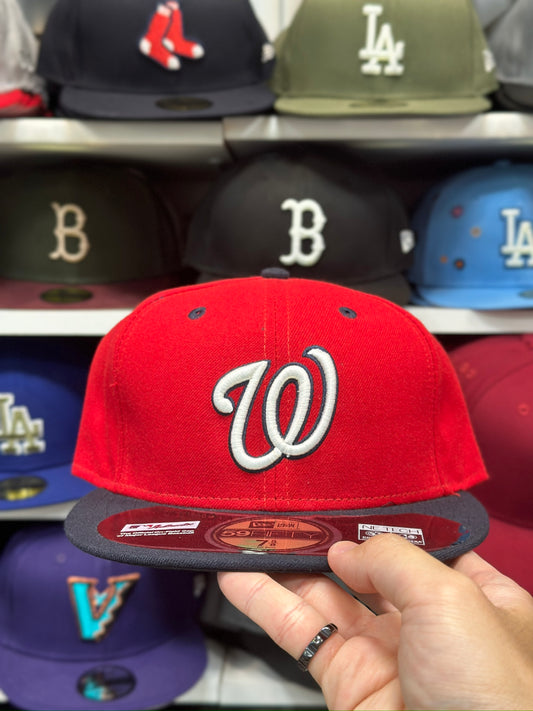 Washington Nationals MLB Fitted Hat | New Era 59FIFTY Sized Cap | Red/Black